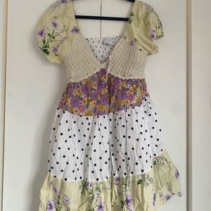 Knit mini summer dress